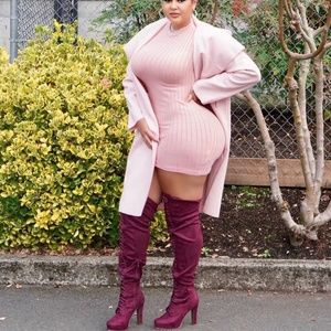 Burgundy Thigh High boots